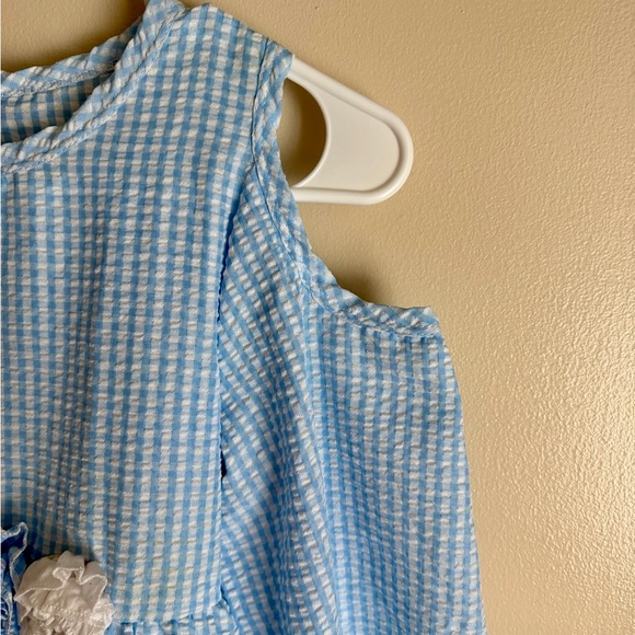 Blue and White Adorable Sweetness Cold Shoulder Sundress Size 12 - Picture 8 of 8